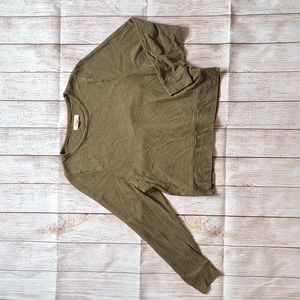 Green Madewell Long Sleeve Crop Top